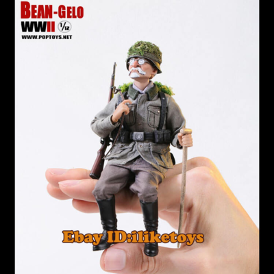 POPTOYS BEAN GELO WWII Weber Sniper Old Man Soldier 1/12 Scale