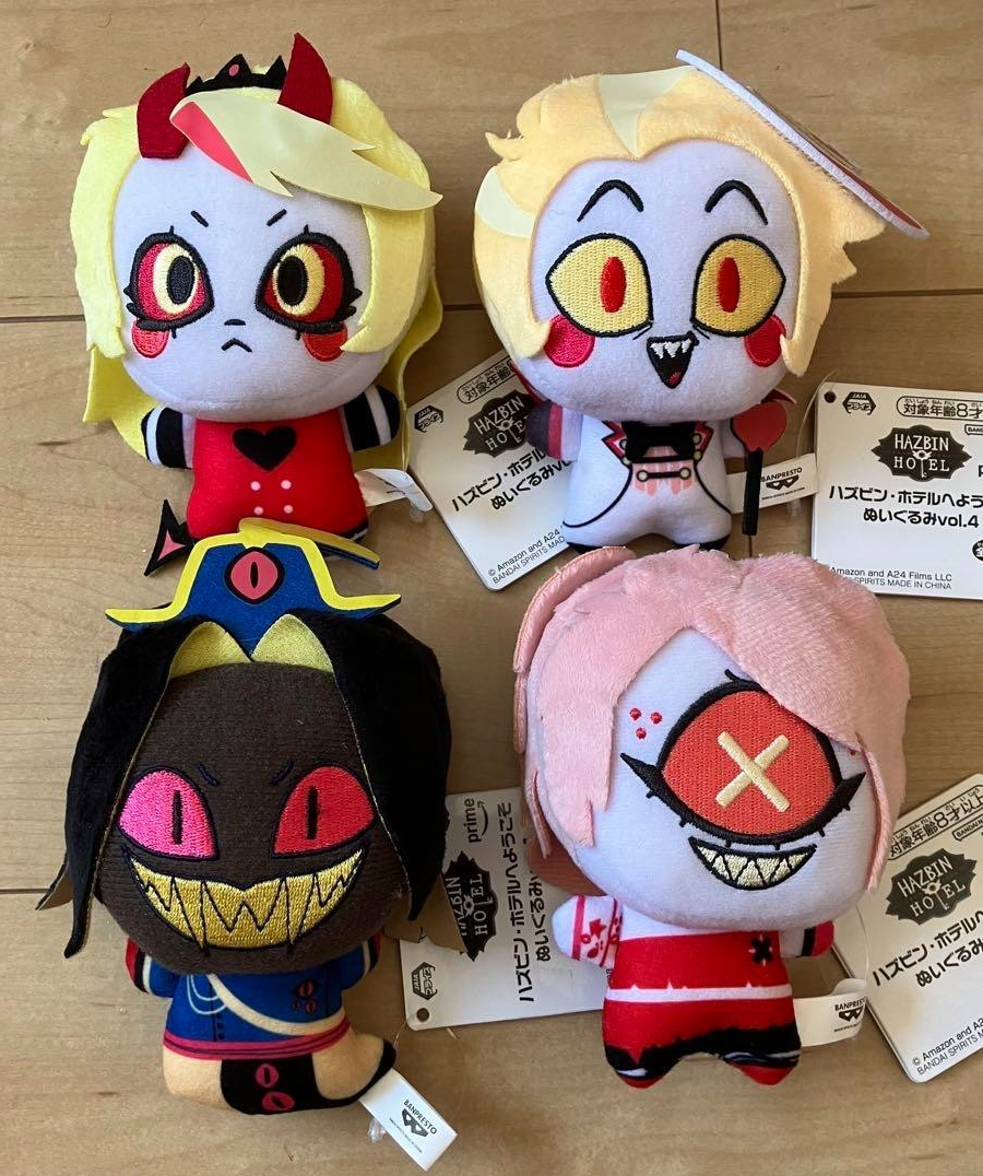 Hazbin Hotel Plush Doll vol.4 Mascot Chain 11cm Set 4 Banpresto