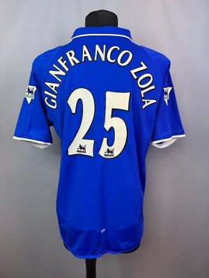 CHELSEA 2001 2003 ZOLA HOME SHIRT FOOTBALL SOCCER JERSEY UMBRO