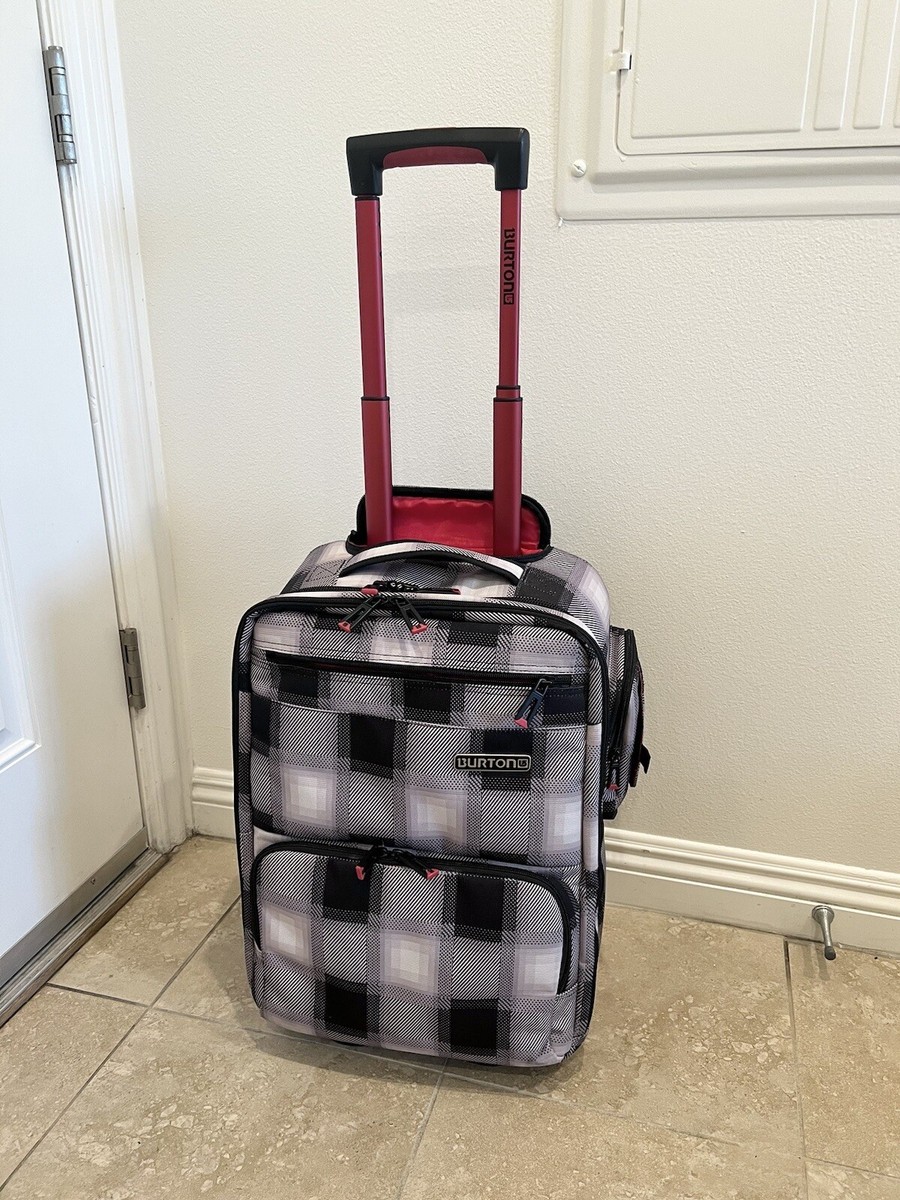 BURTON IXION SYSTEM CHECKERED LUGGUAGE WHEELED BAG CARRY ON 18” x