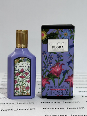 NEW GUCCI Flora Gorgeous Magnolia EDP mini Splash Travel 0.16 oz