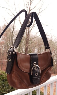 Coach F10909 SMALL Vintage British Tan & Brown Soho Leather