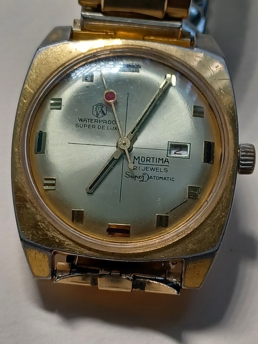 Vintage Mortima 21 Jewels Super Datomatic Men's Watch cal: Cat-C