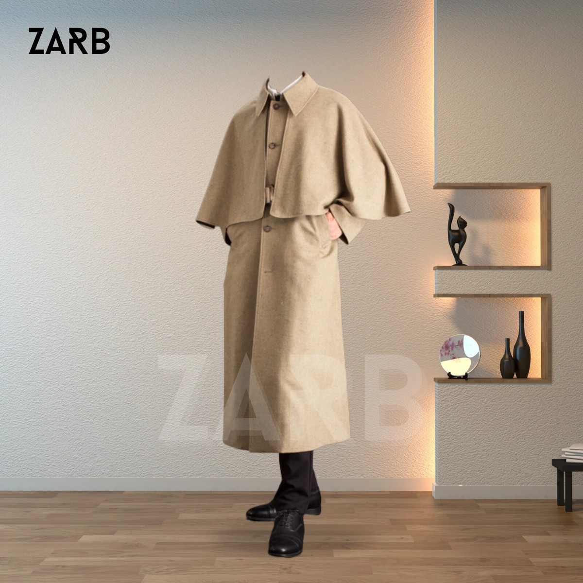 Men's Victorian Inverness Cape Coat | Garrick Coachmen Style