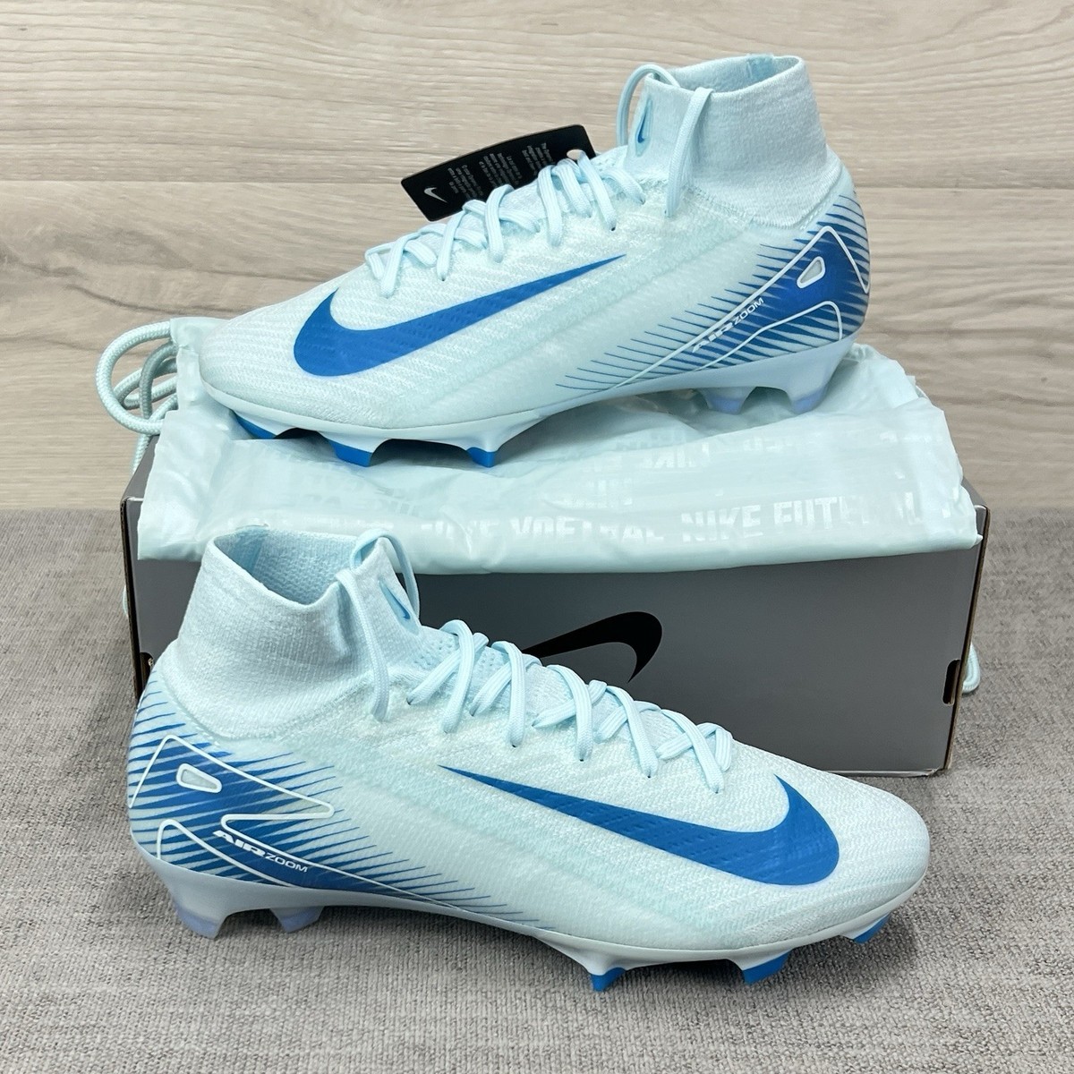 Nike Zoom Mercurial Superfly 10 Elite Soccer Cleats FG Blue FQ1454