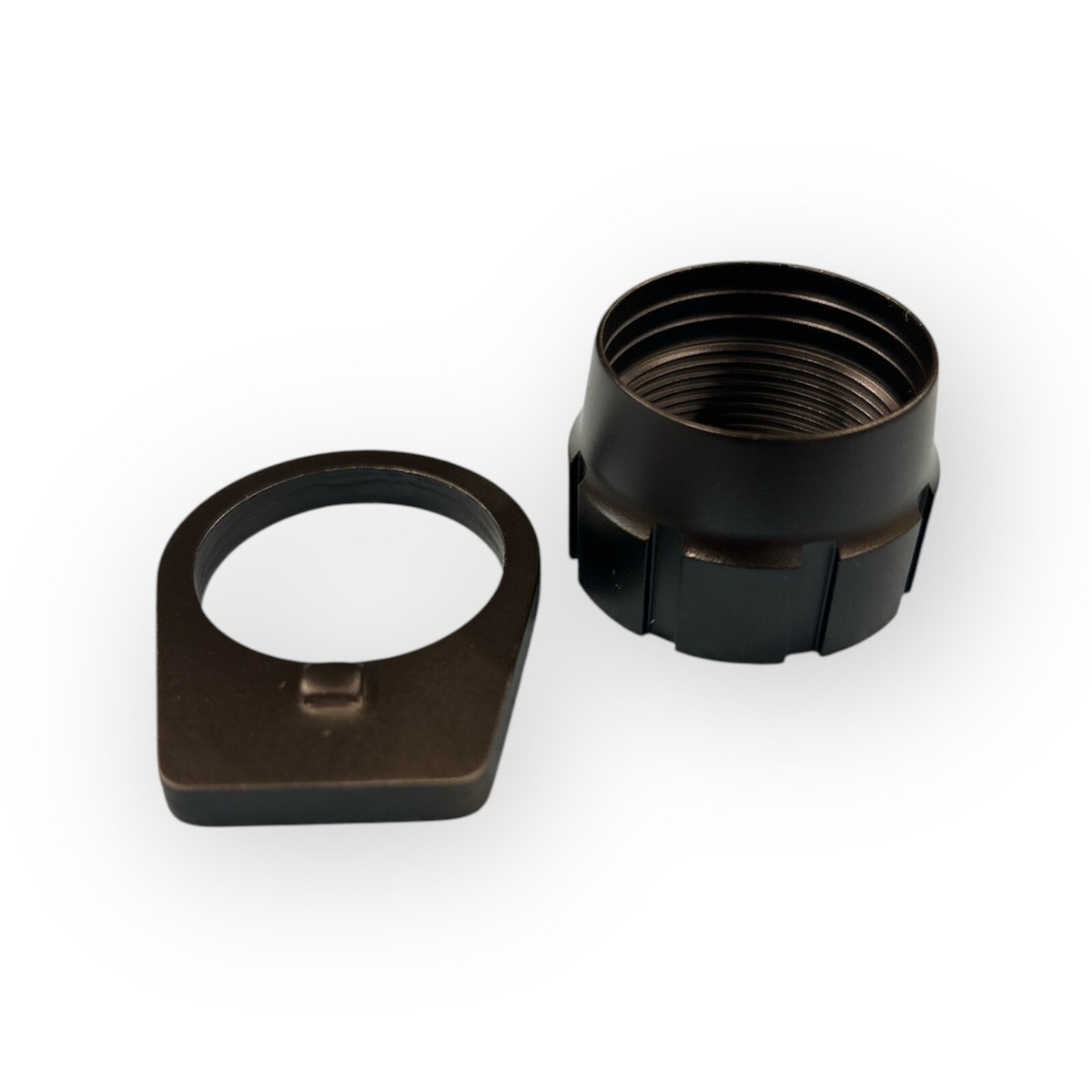 Savage Matte Black factory recoil lug And Notched Barrel Nut Small