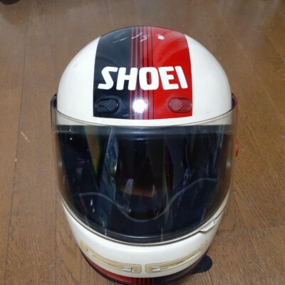 Shoei Motor Cycle Helmet M Size White Vintage Japan | eBay