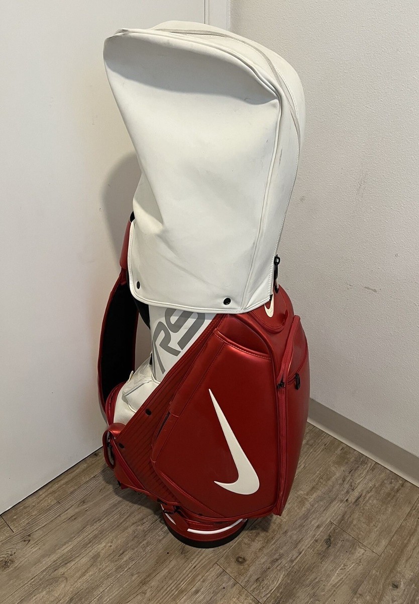 Nike Victory Red Speed VRS Golf Staff Bag White Red Strap Rain