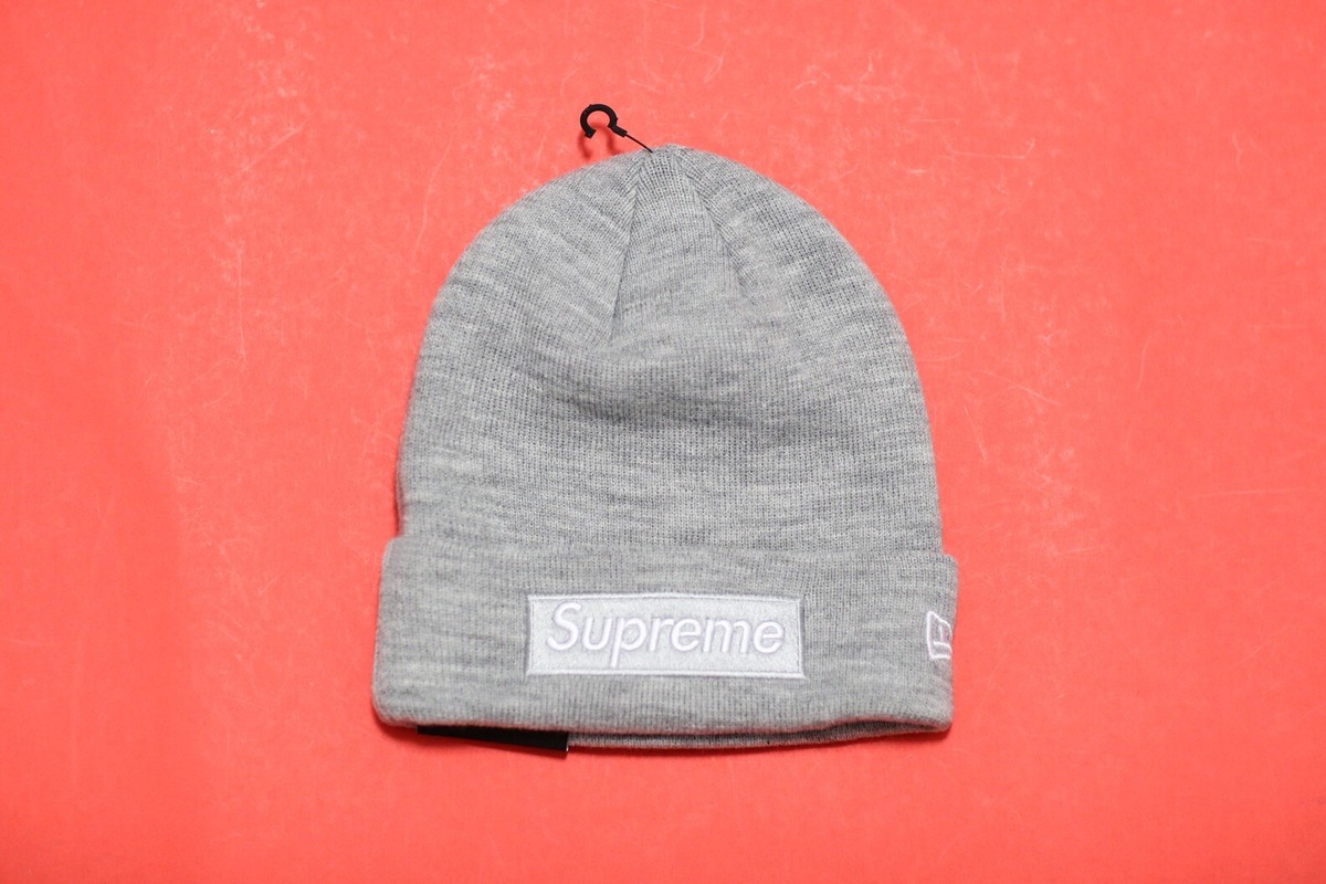 Supreme x New Era Box Logo Gray Beanie FW24 | eBay