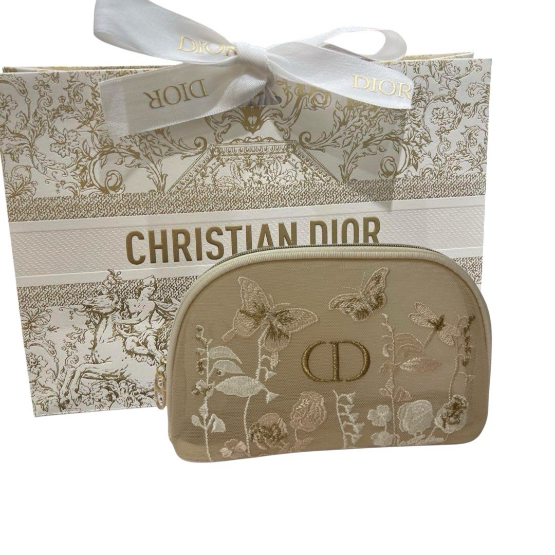 DIOR 2025 Mother's Day Cosmetic Pouch Embroidered Butterflies