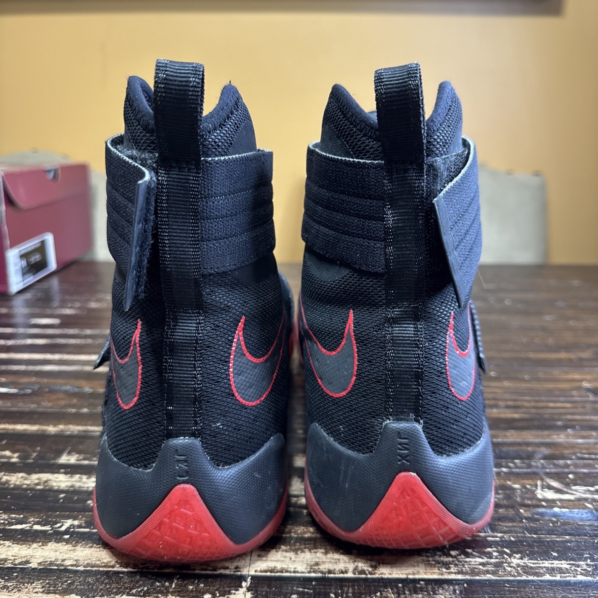 Nike Zoom LeBron Soldier 10 Black Red Mens Shoes 844378-060 Size