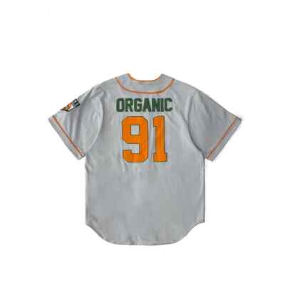 Midnight Organic Jersey Men's Large Gray Larry June Baseball