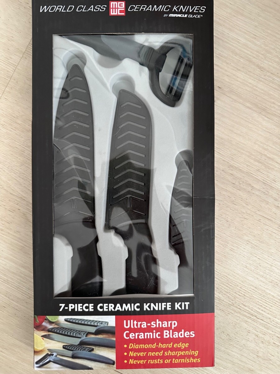 Miracle Blade World Class Series Black 7-piece Ceramic Knife Set