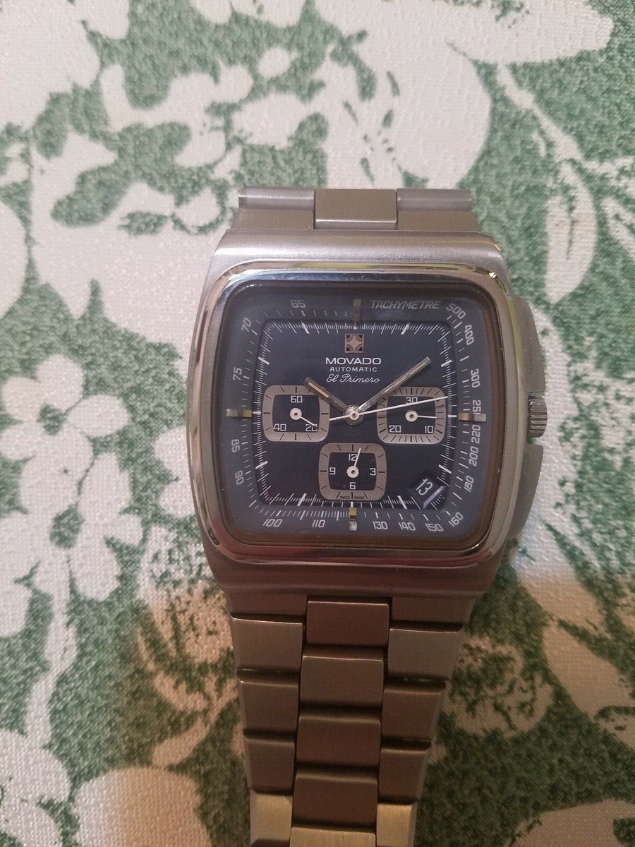 Vintage Movado Zenith El Primero 3019PHC TV SCREEN BIG 40mm Blue