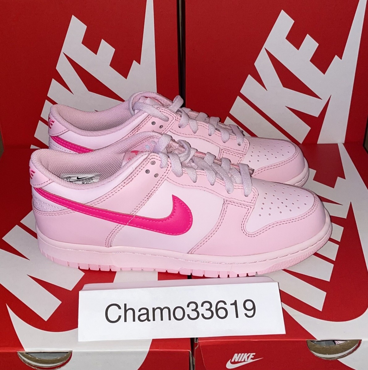 Nike Dunk Low Triple Pink GS - ALL SIZES - DH9765-600 | eBay