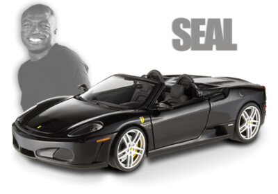 FERRARI F430 SPIDER BLACK SEAL 1:18 by HOT WHEELS ELITE MUSIC