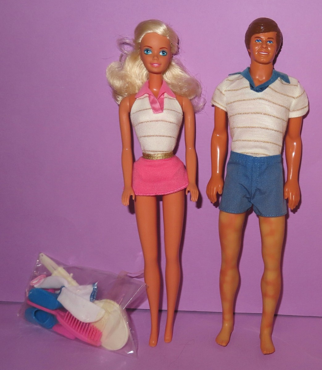 Barbie Ken 80s Mattel 1988 #7801 Tennis Stars Doll Set Doubles TRU
