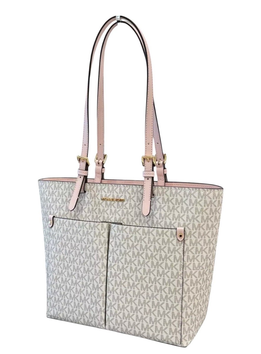 Michael Kors Jet Set Travel MD Double Pocket Tote Shoulder Bag MK