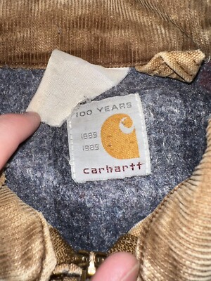 VTG 1989 M CARHARTT BLANKET LINED 100 YEAR ANNIVERSARY DETROIT