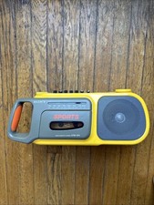 Vtg 1990s Sony Cfm-104 Yellow Cassette Tape Player Stereo Boombox