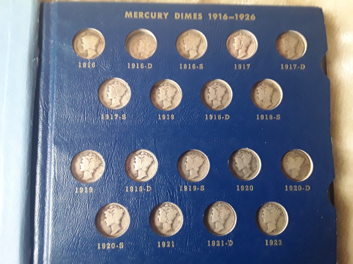 MERCURY SILVER DIMES COLLECTION 1916-45. AVG-AU 76 COINS | eBay