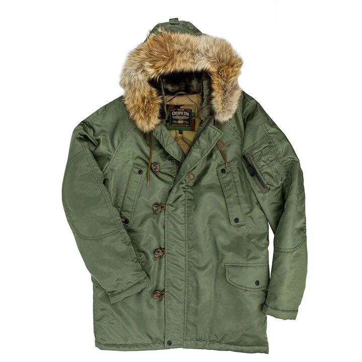 Cockpit USA N3B Parka Z24C103 Sage USA MADE | eBay