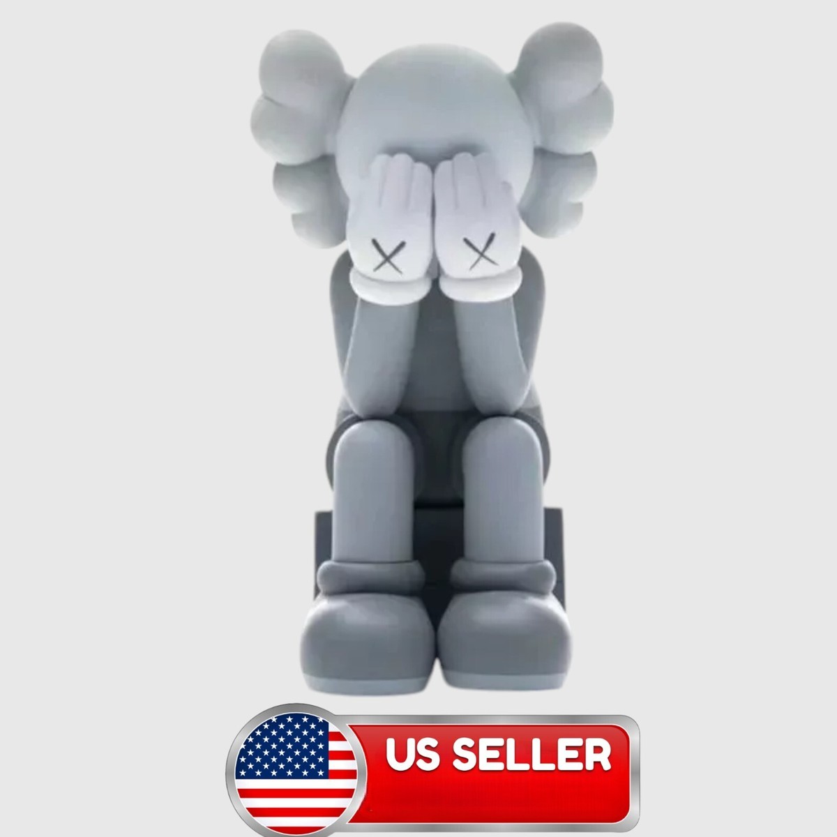 8 inch With Cardboard Box Gray Passing Through Kaws Figure-US
