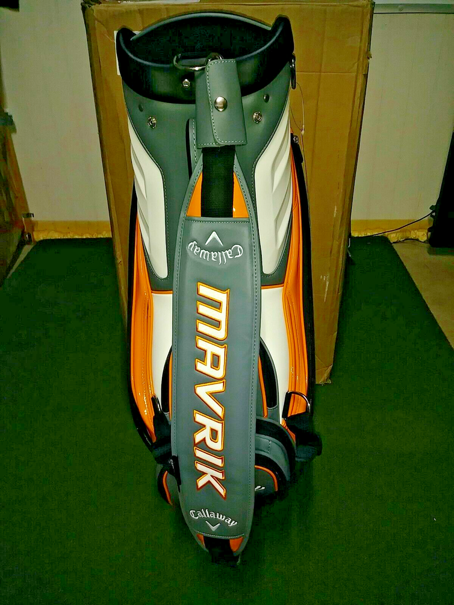 NEW! Callaway Golf MAVRIK Full Size Staff Tour Bag - Orange White
