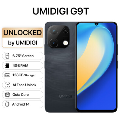 UMIDIGI G9T 4GB+128GB 6.75” Octa Core 18W PD Unlocked Android 14