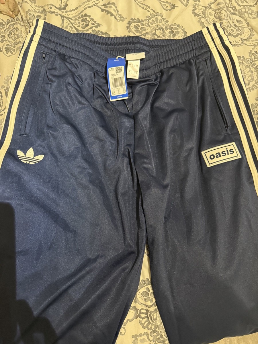 NWT Adidas X Oasis '25 Official Merch Navy Firebird Track Pants XL