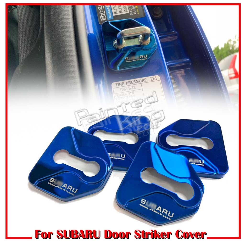 Blue Fit For SUBARU Interior Lock Protective Cover Striker WRX STI