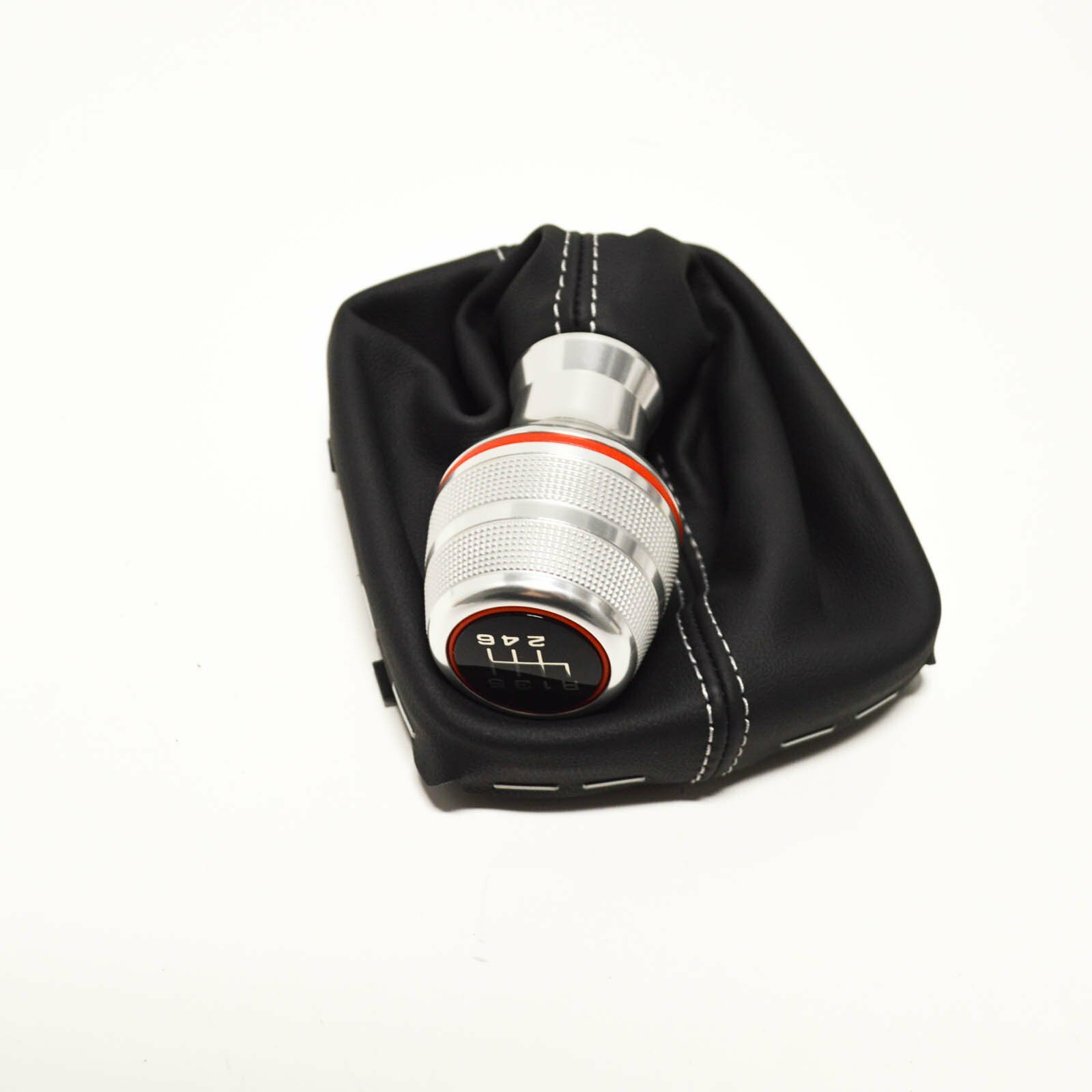 AUDI A1 8X 6 SPEED GEAR SHIFT KNOB ALLOY WITH LEATHER BOOT
