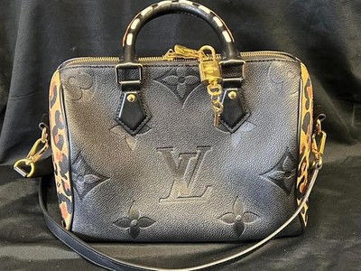 LOUIS VUITTON BLACK MONOGRAM WILD AT HEART SPEEDY 25 BANDOULIERE