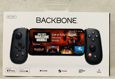 Backbone BB-51-P-BRW One (USB-C) - Mobile Gaming Controller, Black