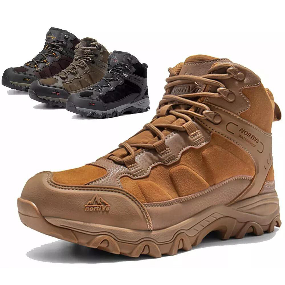 NORTIV 8 Men's Waterproof Hiking Boots Non-slip Trekking