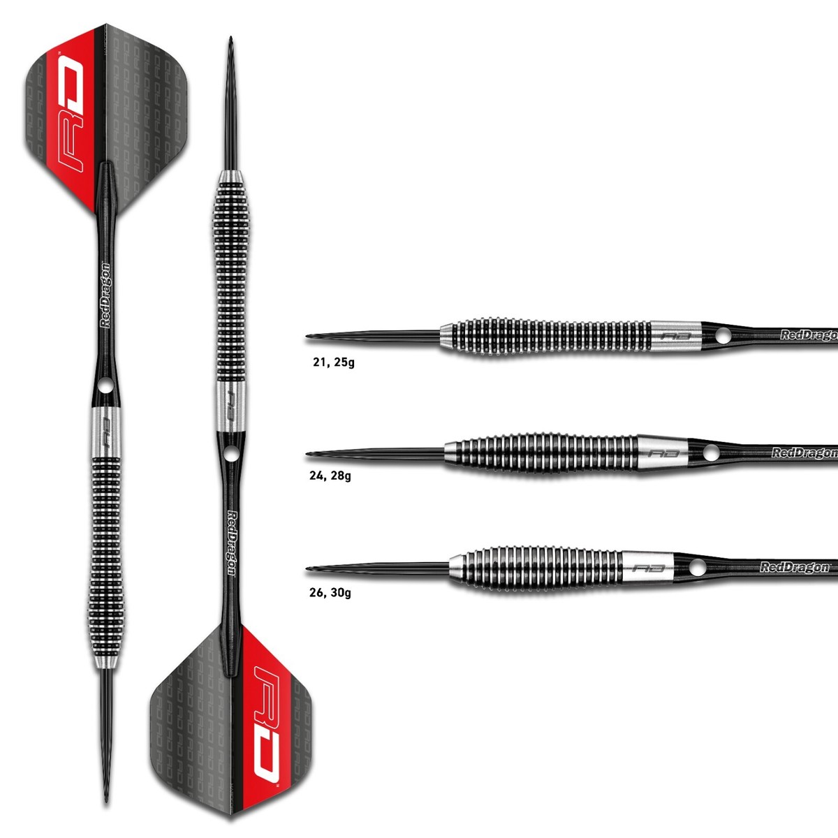 RED DRAGON Lethal Magic Tungsten Steeltip Darts Set 21g,24g,25g