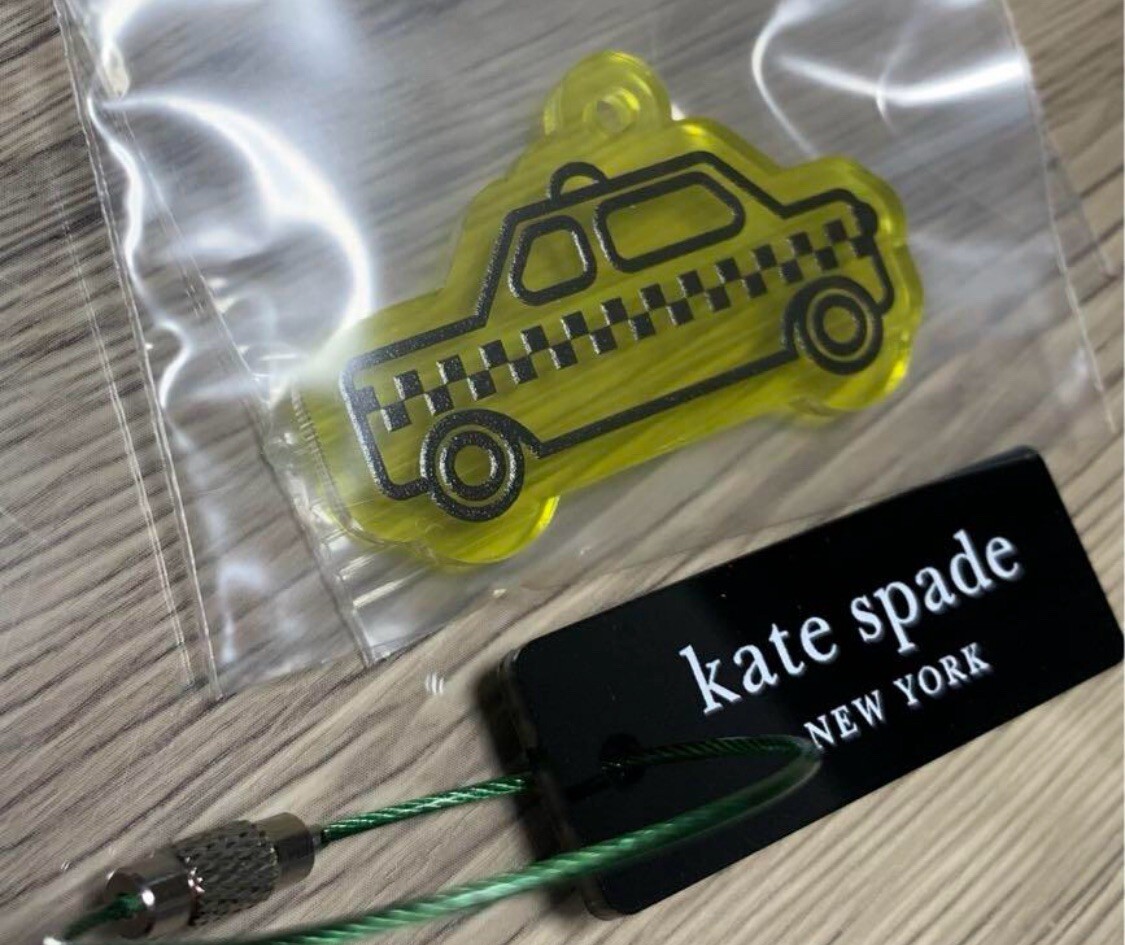 Taxi Charm - Kate Spade NY Tokyo Ginza Exclusive Acrylic Keychain