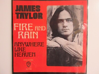 💥' JAMES TAYLOR ' HIT 45 + PICTURE [ FIRE AND RAIN ] 1970 !💥 | eBay