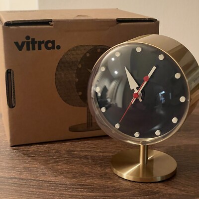 IN STOCK! George Nelson Vitra Night Clock Brass H150mm desk clock