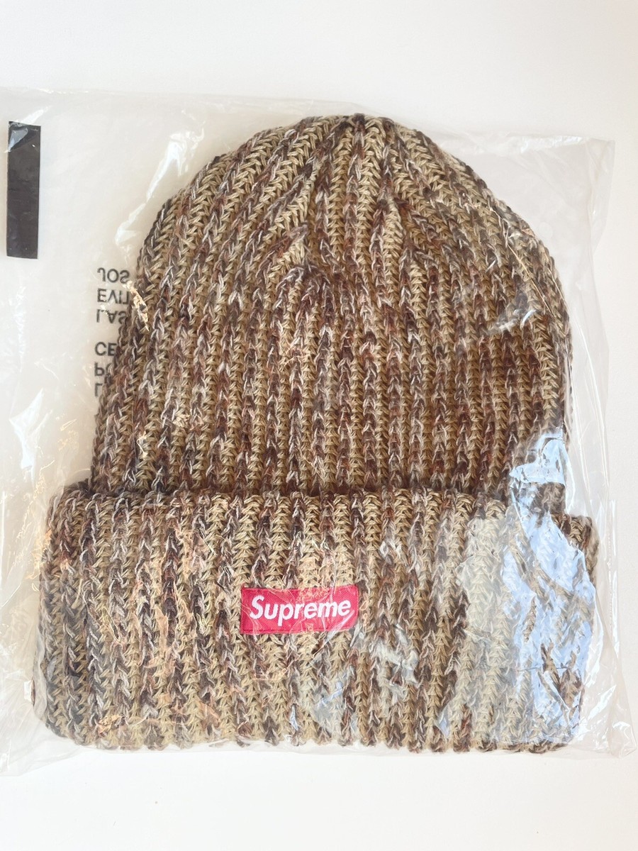SUPREME FW24 RAINBOW LOOSE GAUGE BEANIE TAN | eBay