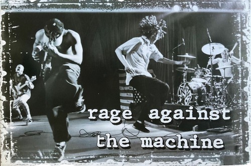 POSTER:MUSIC: RAGE AGAINST THE MACHINE -RED & BLACK - FREE SHIP