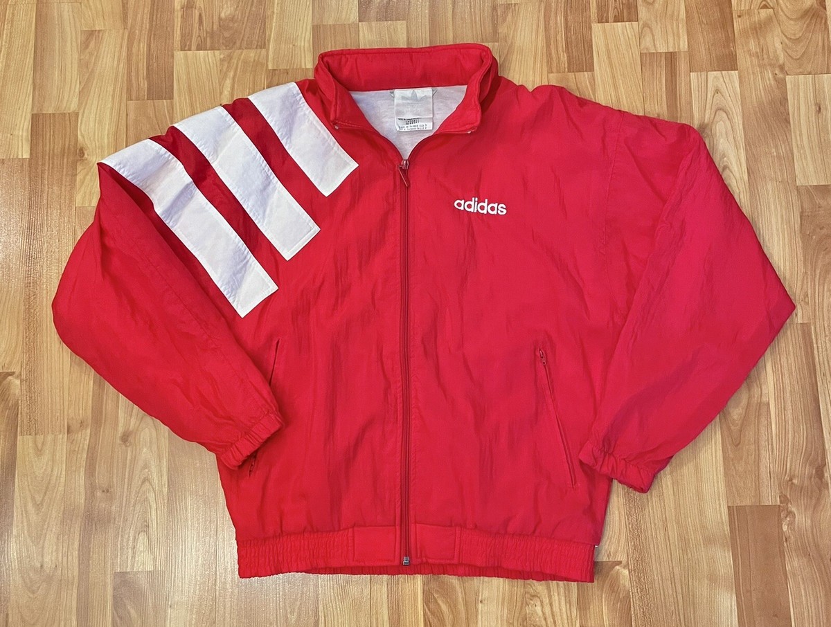 Vintage 80s Adidas Windbreaker Full Zip Tracksuit Jacket F168 D4