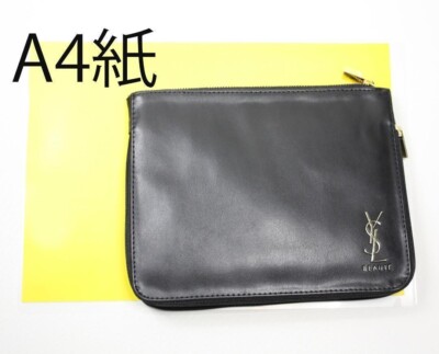 YSL Yves Saint Laurent BEAUTE Black Pouch 16.5 cm x 21 cm x depth