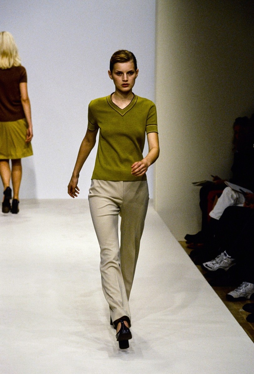 Prada Vintage Archive Spring 1996 Tan Knit Long Sleeve Button