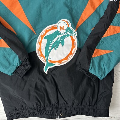 Vintage 90s NFL Miami Dolphins Apex Proline Shark tooth jacket