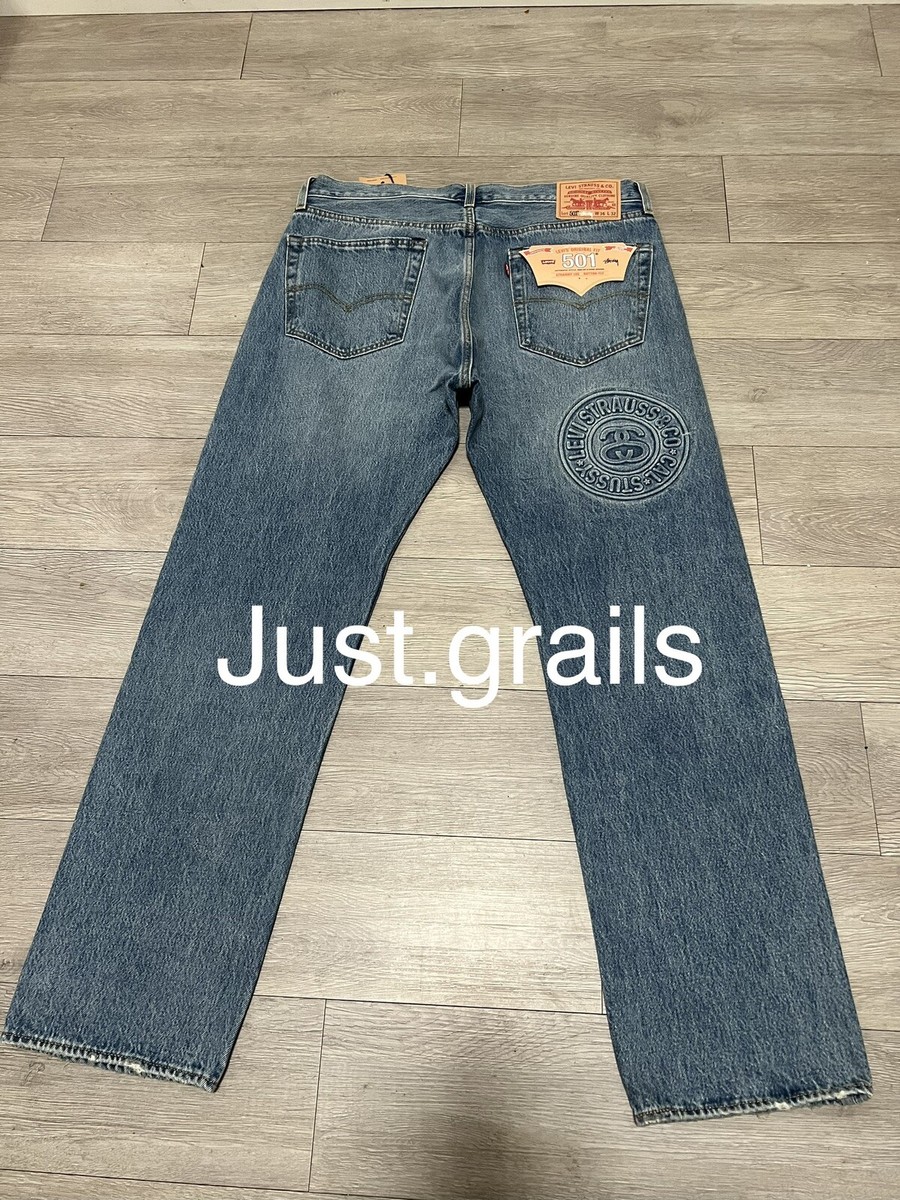 Stussy X Levi's Jeans Embossed 501 New Ready To Ship Size 36 | eBay