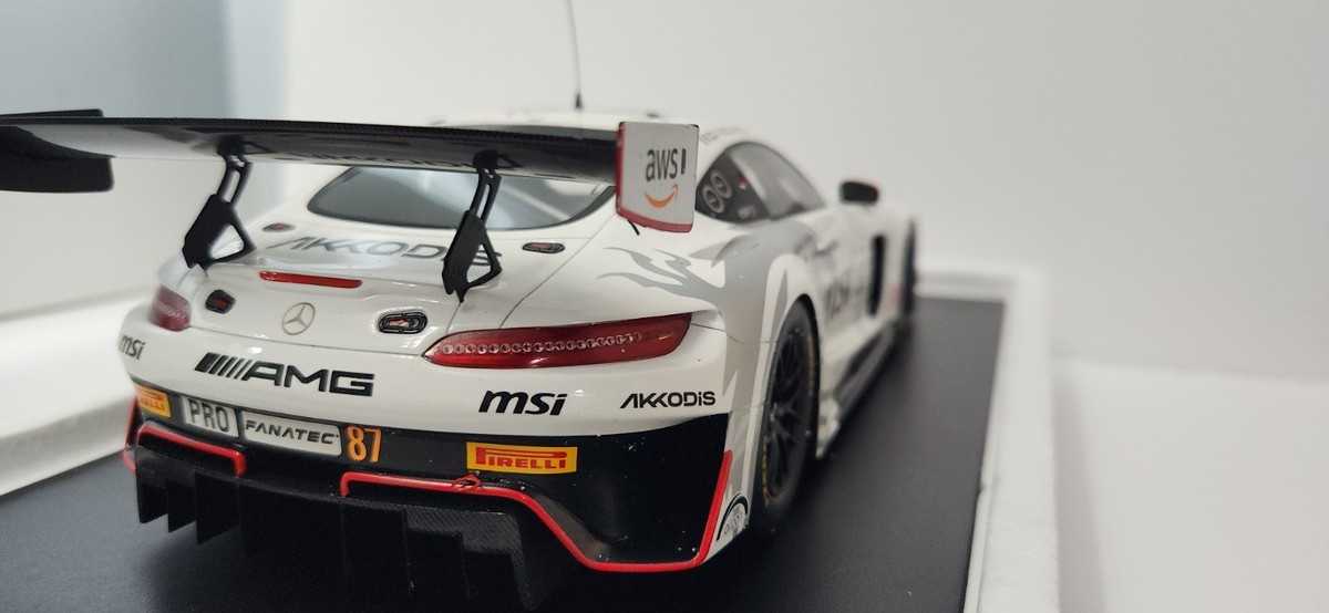 RARE 1/18 MSI/Spark Mercedes AMG GT3 White Sealed Body. | eBay