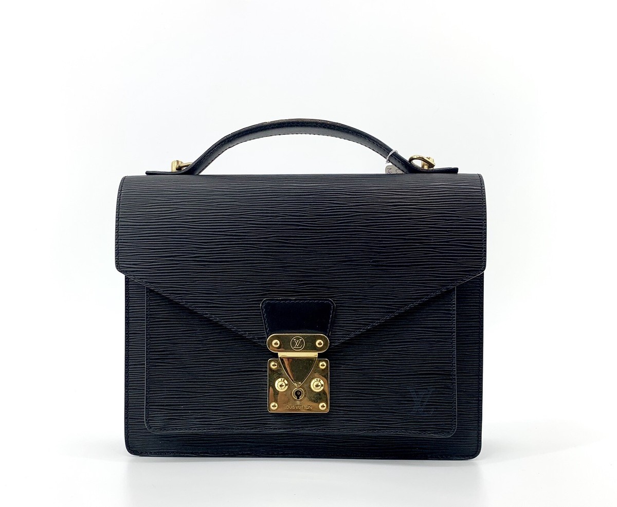 Louis Vuitton Monceau Metis Black Epi Handbag Clutch Mini