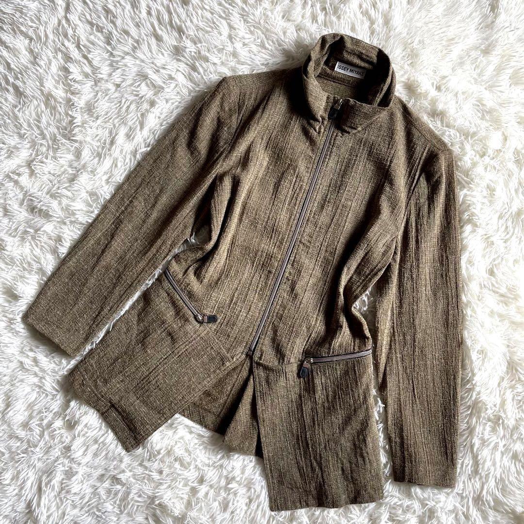 ISSEY MIYAKE Metallic zip design jacket