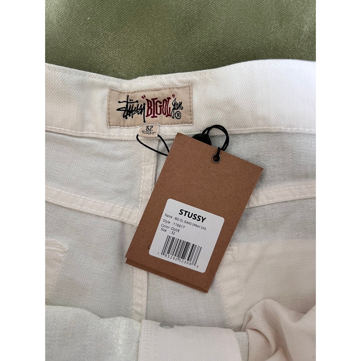 Stussy Big Ol Jeans - Size 32 - Olive Spray Dye - NEW | eBay